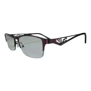 Modern Genevieve Boutique Glasses Frames ONLY Passionate Wine / Black 54-16-140